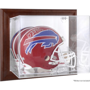 Buffalo Bills – Helmetui mit Logo, zur Wandmontage, brauner Rahmen