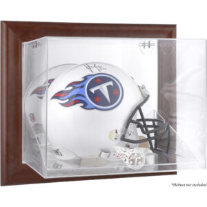 Tennessee Titans – Helmetui mit Logo, zur Wandmontage, brauner Rahmen