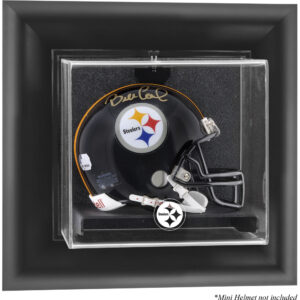 Pittsburgh Steelers Mini-Vitrine mit Logo-Helm, schwarz gerahmt und zur Wandmontage