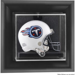 Tennessee Titans – Mini-Vitrine mit Helmlogo, schwarz gerahmt, zur Wandmontage