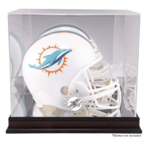 Miami Dolphins (2013-heute) Mahagoni-Helmetui mit verspiegelter Rückseite