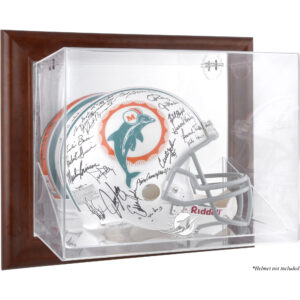 Miami Dolphins (2013-heute) Helmetui mit braunem Rahmen zur Wandmontage