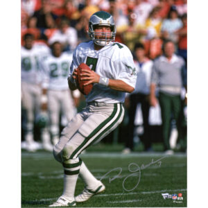 Autogrammfoto der Philadelphia Eagles von Ron Jaworski, 16 x 20 Zoll, vertikales weißes Passfoto in Uniform