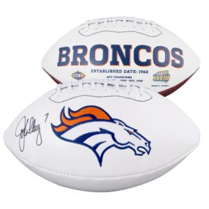 John Elway Denver Broncos signierter Football mit Broncos-Logo