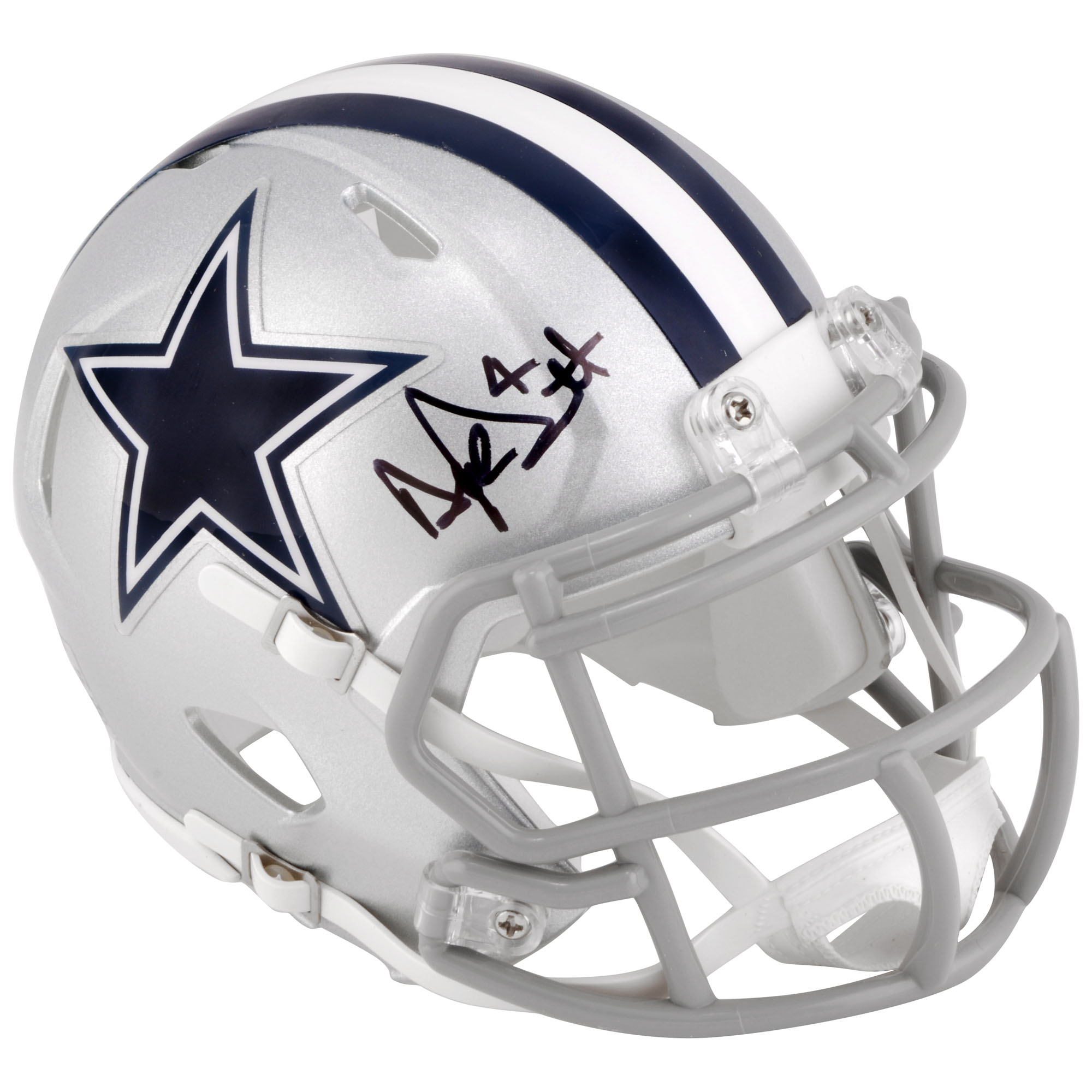Von Dak Prescott signierter Riddell Speed ​​Mini-Helm von den Dallas Cowboys