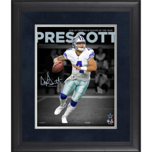 Dak Prescott Dallas Cowboys Gerahmtes 11″ x 14″ NFL Honors 2016 Offensive Rookie of the Year Spotlight Foto – Faksimile-Signatur