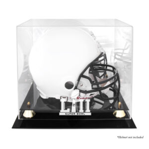 Super Bowl LII – Goldene Vitrine mit klassischem Helmlogo