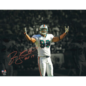 Jason Taylor Miami Dolphins signiertes 11″ x 14″ Spotlight-Foto mit „HOF 17“-Aufschrift