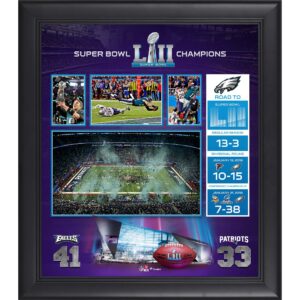 Philadelphia Eagles – gerahmte Collage des Super Bowl LII Champions-Teams, 15 x 17 Zoll