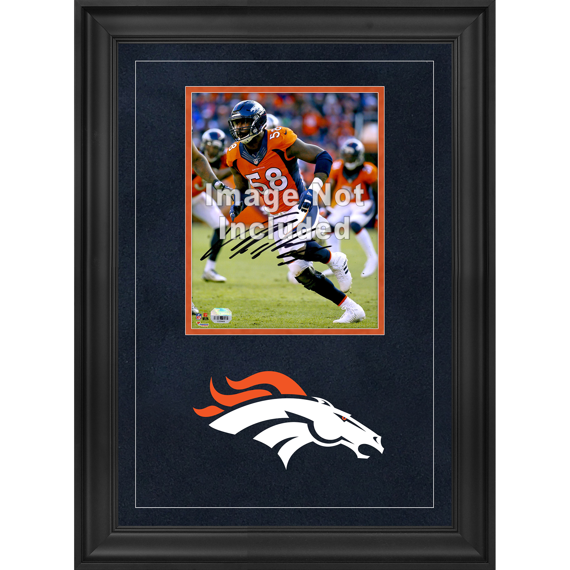 Denver Broncos Deluxe vertikaler Fotorahmen 8 x 10 Zoll mit Teamlogo