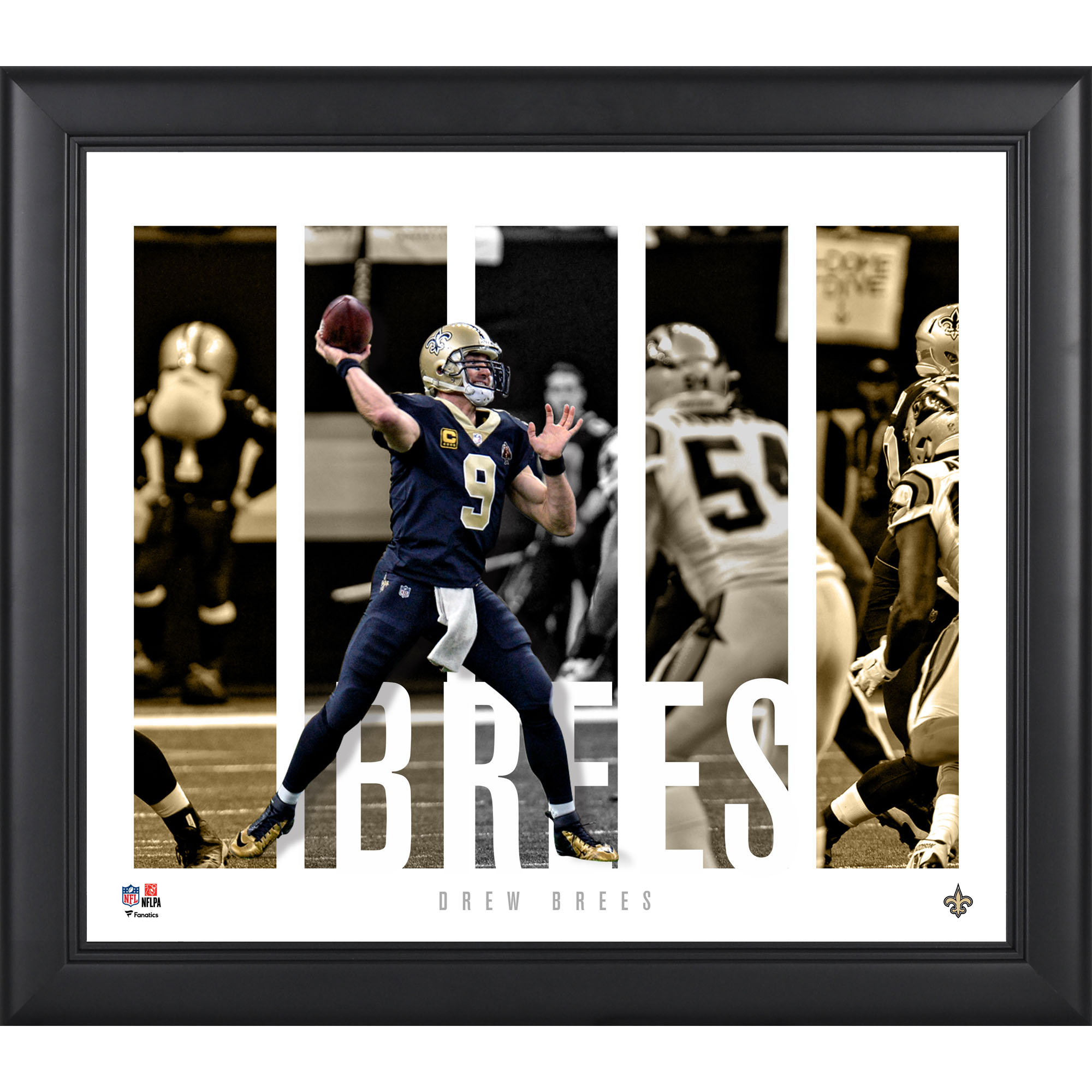 Drew Brees New Orleans Saints Gerahmte 15“ x 17“ Spielerpanel-Collage