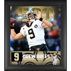 Drew Brees New Orleans Saints gerahmte Collage zum 500. Touchdown, 15 x 17 Zoll