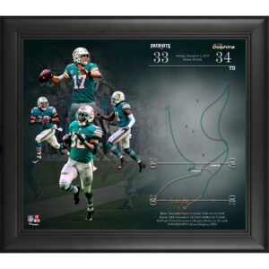 Miami Dolphins – Collage „Miracle In Miami“ im Rahmen, 38,1 x 43,2 cm