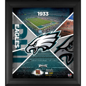 Gerahmte 15 x 17 Zoll große Team Impact-Collage der Philadelphia Eagles mit einem Stück eines beim Spiel verwendeten Footballs – limitierte Auflage von 500 Stück