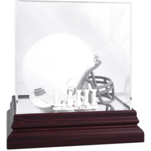 Super Bowl LIII – Mahagoni-Mini-Helm-Logo-Vitrine