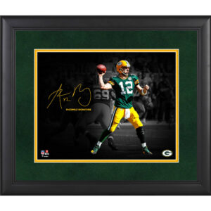 Aaron Rodgers Green Bay Packers Gerahmtes 11″ x 14″ Spotlight-Foto – Faksimile-Signatur