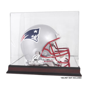 Vitrine mit Mahagoni-Logo für den AFC-Champions-Helm der New England Patriots 2018