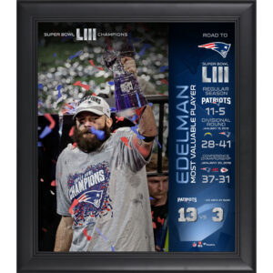 Julian Edelman New England Patriots Gerahmte 15″ x 17″ Super Bowl LIII Champions MVP Collage