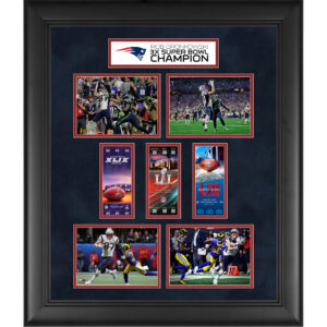 Rob Gronkowski New England Patriots gerahmte 23″ x 27″ Ticket-Collage mit dreimaligem Super Bowl-Sieger