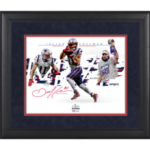 Julian Edelman New England Patriots Gerahmtes 11″ x 14″ Super Bowl LIII MVP Foto – Faksimile-Signatur