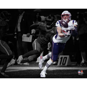 Horizontales, unsigniertes Super Bowl LIII-Foto von Rob Gronkowski, New England Patriots