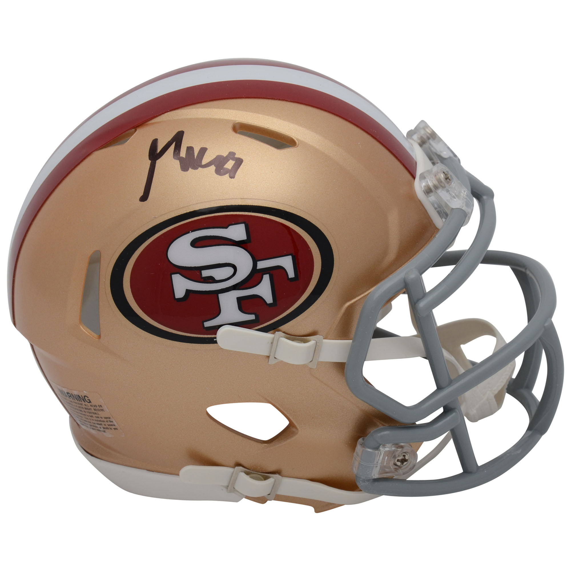 Von George Kittle, San Francisco 49ers, signierter Riddell Speed ​​Mini-Helm