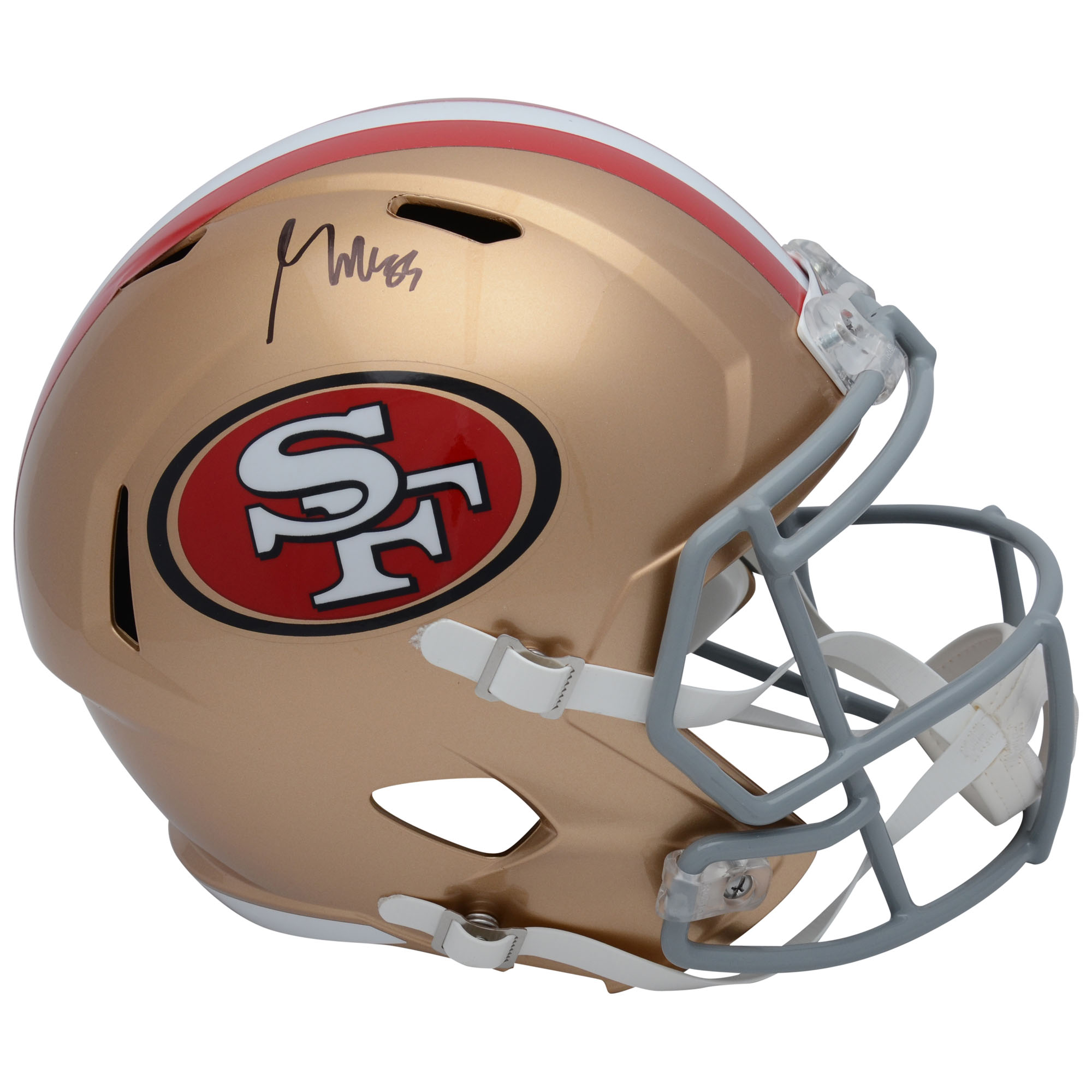George Kittle San Francisco 49ers signierter Riddell Speed ​​Replica-Helm