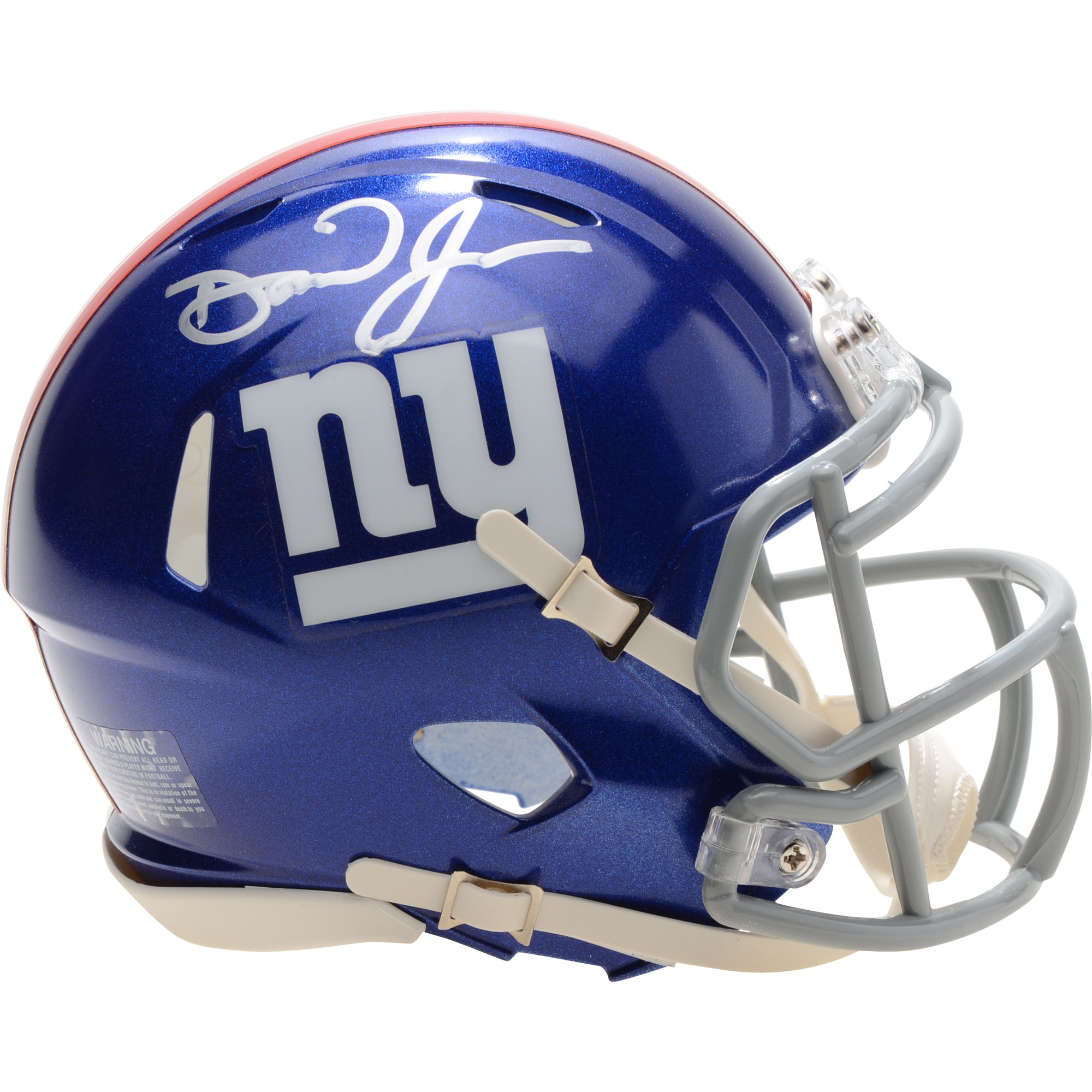 Signierter Riddell Speed ​​Mini-Helm von Daniel Jones, New York Giants