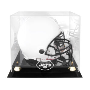 Goldene Vitrine für den klassischen Helm der New York Jets