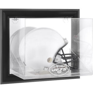 New York Jets Helmdisplay zur Wandmontage, schwarzer Rahmen