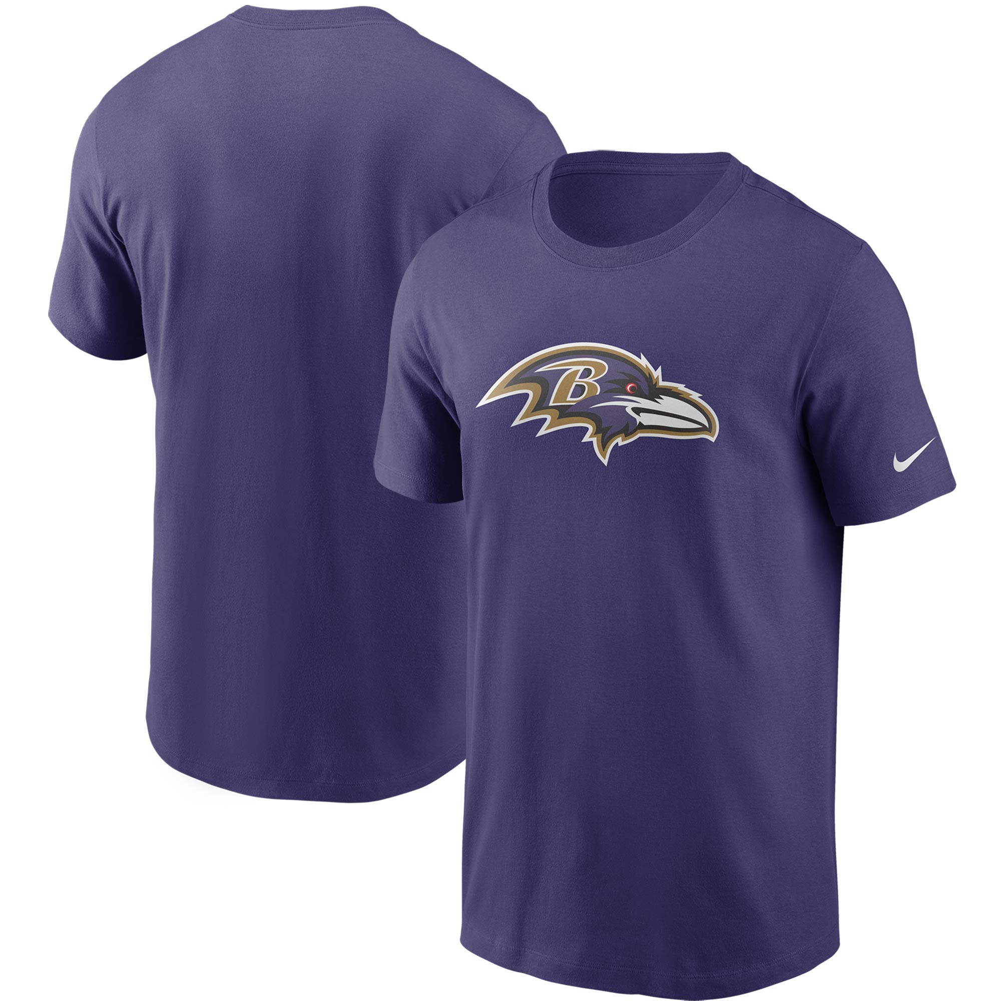 Lila Nike Baltimore Ravens Primärlogo-T-Shirt für Herren