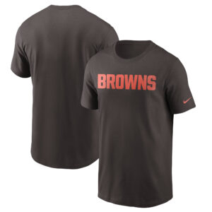 Nike Cleveland Browns Team-Wortmarken-T-Shirt für Herren in Braun