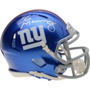 Signierter Riddell Speed ​​Mini-Helm von Eli Manning, New York Giants