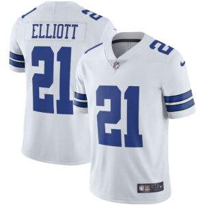 Weißes Dallas Cowboys Vapor Limited-Spielertrikot von Ezekiel Elliott für Herren von Nike