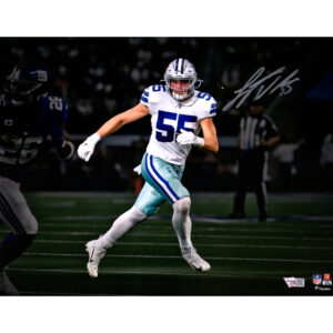 Autogrammfoto von Leighton Vander Esch, Dallas Cowboys, 11 x 35,6 cm, Running TD