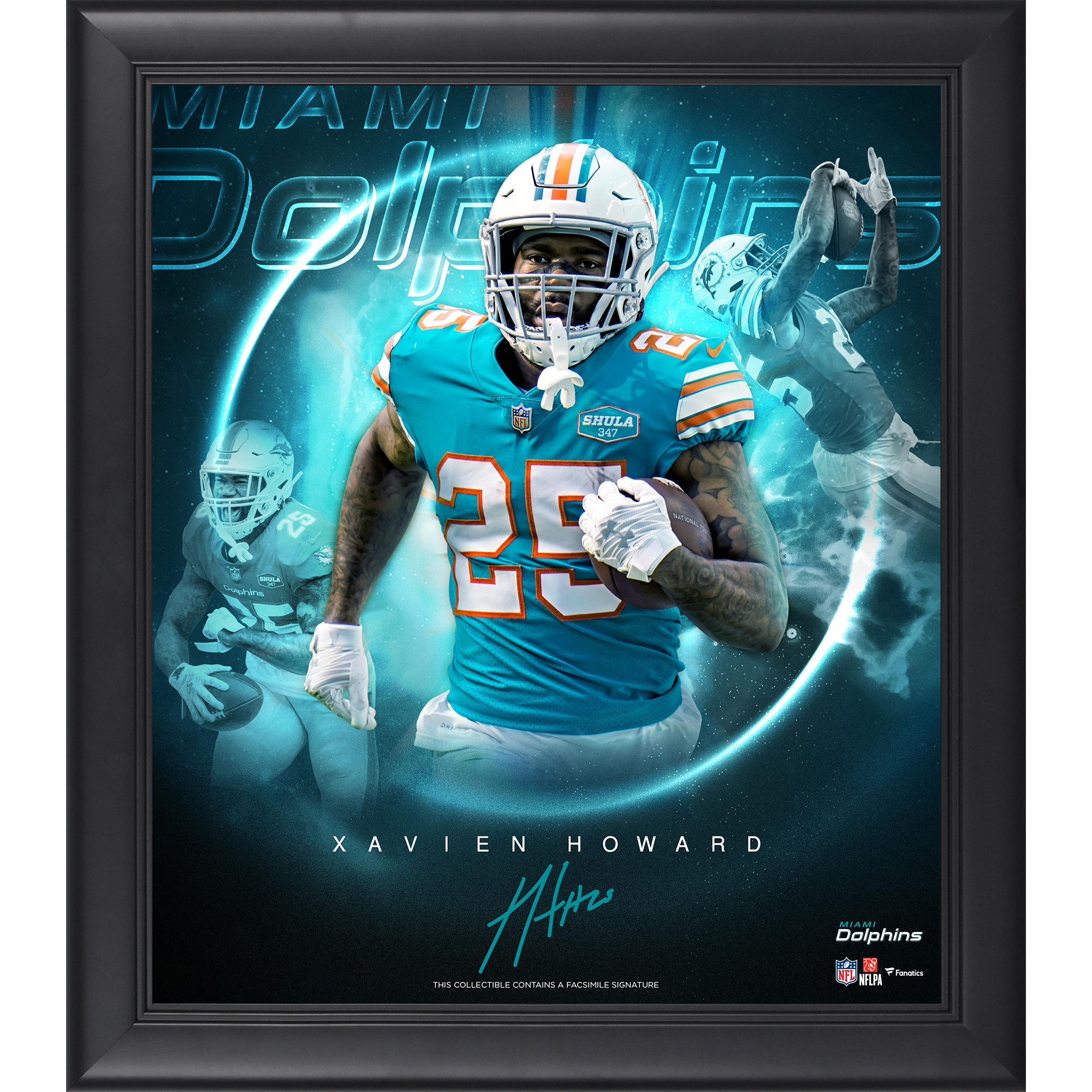 Xavien Howard Miami Dolphins Gerahmte Collage „Stars of the Game“ (38,1 x 43,2 cm)