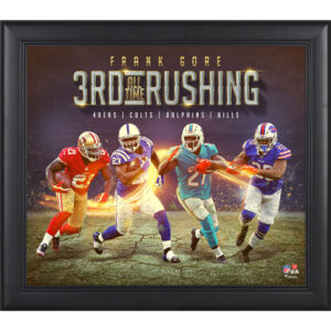 Frank Gore Buffalo Bills Gerahmte Collage, 15 x 17 Zoll, drittmeisten Rushing Yards aller Zeiten