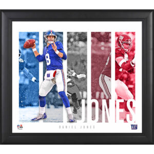 Daniel Jones New York Giants Gerahmte 15″ x 17″ Spielerpanel-Collage