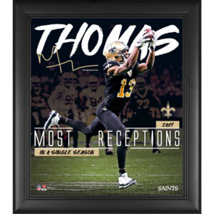 Michael Thomas New Orleans Saints, gerahmt, 15 x 17 Zoll, Single Season Receptions Record Collage