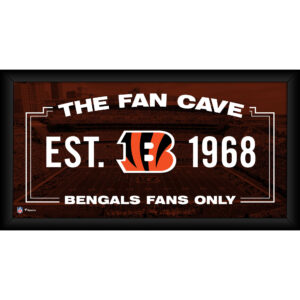 Cincinnati Bengals – Gerahmte Fan-Cave-Collage, 25,4 x 50,8 cm