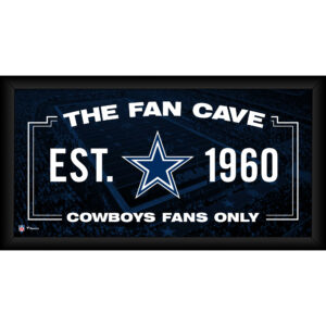 Dallas Cowboys – Gerahmte Fan-Cave-Collage, 25,4 x 50,8 cm