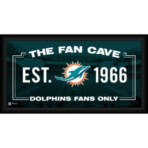 Miami Dolphins – gerahmte Fan-Cave-Collage, 25,4 x 50,8 cm