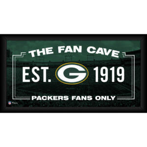 Gerahmte Fan-Cave-Collage der Green Bay Packers, 25,4 x 50,8 cm