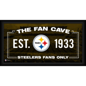 Pittsburgh Steelers – Gerahmte Fan-Cave-Collage, 25,4 x 50,8 cm