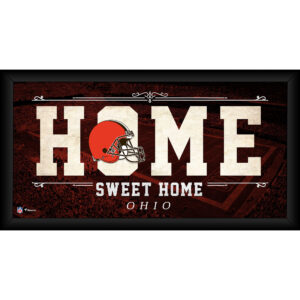 Cleveland Browns – Gerahmte „Home Sweet Home“-Collage, 25,4 x 50,8 cm