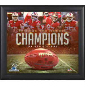 San Francisco 49ers, gerahmt, 15 x 17 Zoll, Collage der NFC-Champions 2019