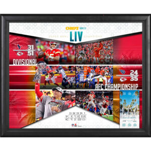 Kansas City Chiefs – Gerahmte Collage mit Ticket zum Super Bowl LIV Champions, 40,6 x 50,8 cm