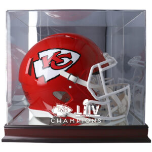 Kansas City Chiefs Super Bowl LIV Champions Mahagoni Helm Logo Vitrine