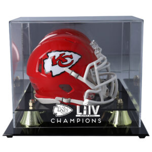 Goldener klassischer Mini-Helm mit Logo der Kansas City Chiefs für den Super Bowl LIV Champions