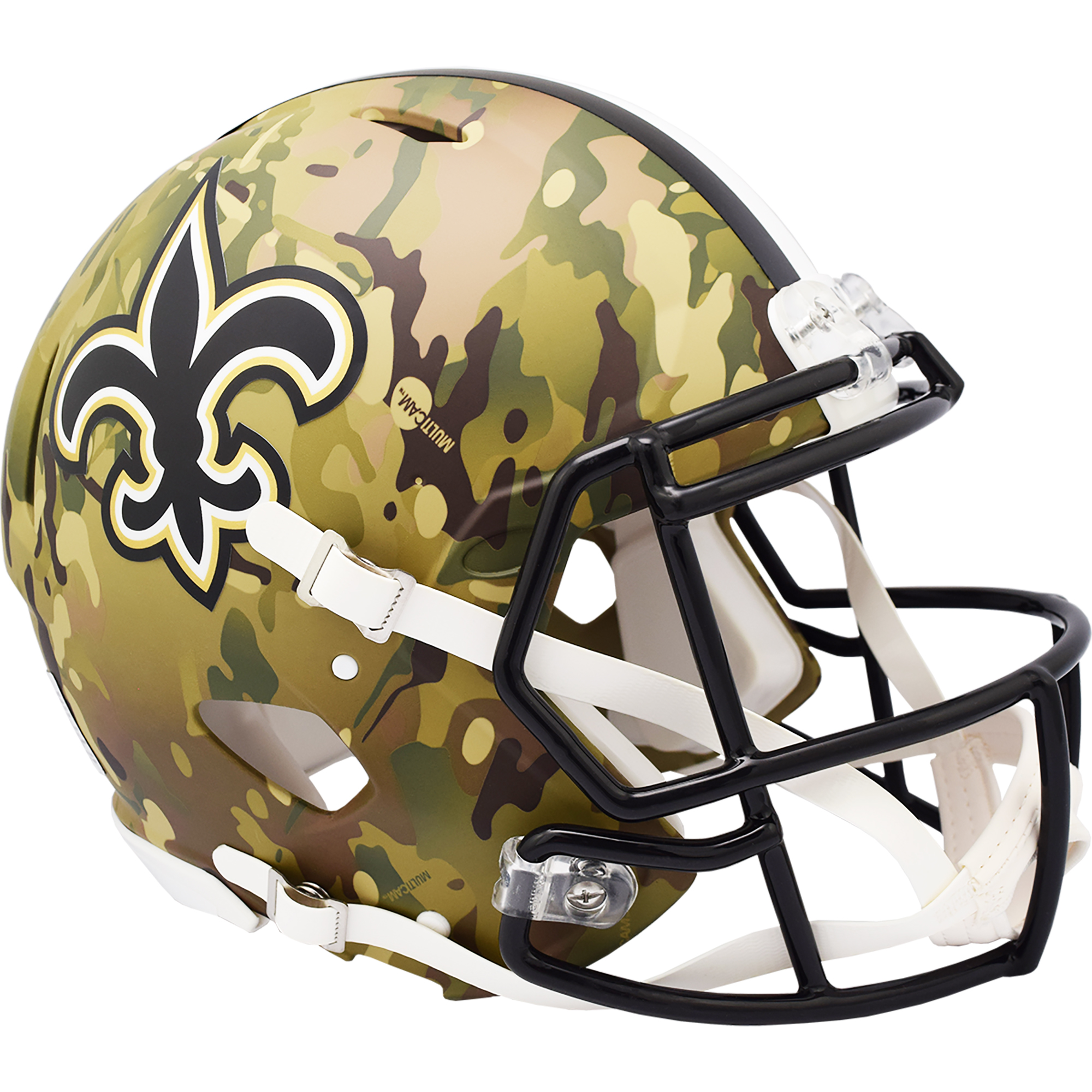 New Orleans Saints Riddell Camo Alternate Revolution Speed ​​Authentic Footballhelm